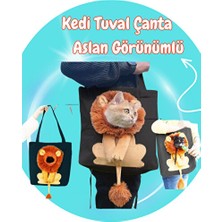 Elarque Kedi Tırmalaması Aslan Temalı Kedi Tuval Çanta, Eğlenceli ve Şık Tasarım