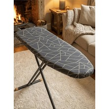 Elarque Ütü Masası ve Aksesuarı Geometrik Desenli Keçeli Yanmaz Ütü Masası Örtüsü, 50X150 cm