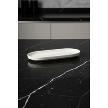 6'lı Toledo Oval Kayık Tabak 16X8,5CM Krem Rinart