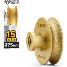 SGS2788 M14-75X15 mm Vakum Elmas Mermer Granit Taşlama Diski Tam Profil