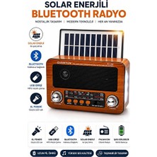 Elarque Nostaljik Radyo Solar Panelli Fenerli Klasik ve Müzik Kutusu