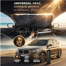 Elarque Oto Güneşlik Perde Premium Katlanabilir Uv Koruma Güneşlik Şemsiye, Isı Yalıtımlı