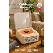 Elarque Nostaljik Radyo Nostaljik Plak Görünümlü Bluetooth Hoparlör, Işıklı ve Aux Destekli