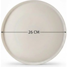 6'lı Toledo Servis Tabağı 26CM Krem Rinart