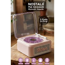 Elarque Nostaljik Radyo Plak Tasarımlı Taşınabilir Bluetooth Hoparlör