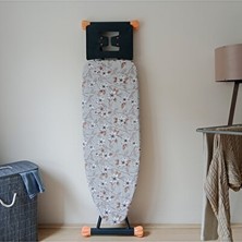 Elarque Ütü Masası ve Aksesuarı Büyük Boy Ipli Keçeli Ütü Masası Kılıfı 55X140CM, Silver Garden