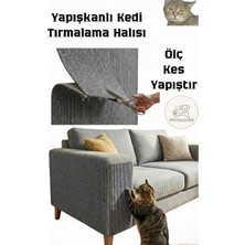 Elarque Kedi Tırmalaması Yapışkanlı Kesilebilir Kedi Tırmalama Matısı 100X30 cm