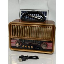 Elarque Nostaljik Radyo Solar Fenerli Klasik Radyo: Bluetooth ve USB Bağlantılı Nostalgik Müzik Kut