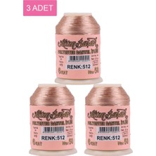 Ematcrt 3 Adet Altınbaşak Oya ve Dantel Ipi 20 gr - Royaleks - No: 512