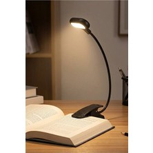 Elarque Masa ve Gece Lambası Mini Klipsli LED Kitap Okuma Lambası - Taşınabilir ve Pratik