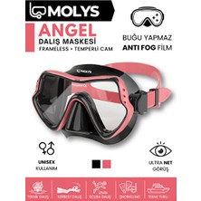 Elarque Dalış Maskesi Anti Fog , Gece Siyahı ve Pembe Gül Renk Seçenekleri