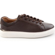 Bambi Kahve Hakiki Deri Erkek Sneaker E01595327543