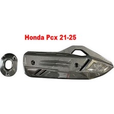 Motoparax Honda Pcx 2021-2026 Karbon Desenli Egzoz Muhafazası Koruma Seti