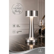 Btm Home USB Şarjlı Dokunmatik LED Masa Lambası – 3 Işık Modlu, Renkli, Kademeli Parlaklık Ayarı