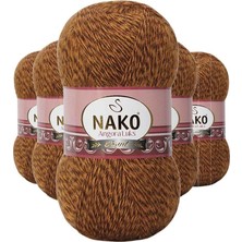 Ematcrt 5 Adet Angora Lüks El Örgü Ipi Hardal Muline 21361