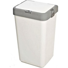 Elarque Çamaşır Sepeti Pratik Kapaklı Kirli , 40 Litre, Kolay Kullanım ve Temizlik