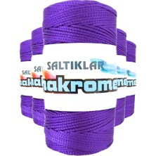Ematcrt 5 Adet Polyester Makrome Ipi 4250 Mor 100 gr