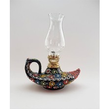 Elarque Masa ve Gece Lambası El Yapımı Alaaddin Gaz Lambası ile Vintage Dekorasyon