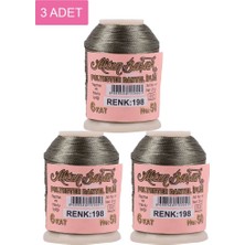 Ematcrt 3 Adet Altınbaşak Oya ve Dantel Ipi 20 gr - Royaleks - No: 198