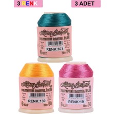 Ematcrt 3 Adet Altınbaşak Oya ve Dantel Ipi 20 gr - Royaleks - No: 139 - 019 - 874
