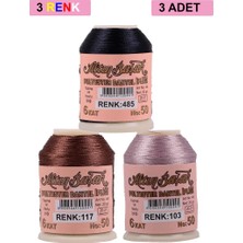 Ematcrt 3 Adet Altınbaşak Oya ve Dantel Ipi 20 gr - Royaleks - No: 117 - 103 - 485