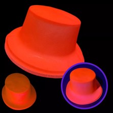 Magicool Neon Partisi Turuncu Renk Plastik Fötr Şapka