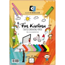 Alex Schoeller Alex Fon Kartonu 120GR A4 10 Lu Karışık Poşetli