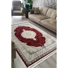 Romeda Home Hanedan, Osmalı Ipeksi Yün Tuşeli Triko Akrilik Dokuma Oturma Odası ve Salon Halısı