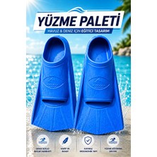 Elarque Palet & Patik Mavi Havuz ve Deniz Yüzücü Ayak Paleti - Taşıma Çantasıyla Renkli Set