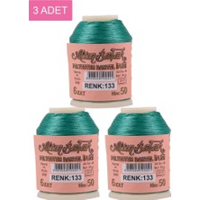 Ematcrt 3 Adet Altınbaşak Oya ve Dantel Ipi 20 gr - Royaleks - No: 133
