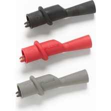 Fluke AC120 120 Serisi Için Timsah Tipi Klips Seti (1 Kırmızı, 1 Gri, 1 Siyah)