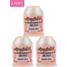 Ematcrt 3 Adet Altınbaşak Oya ve Dantel Ipi 20 gr - Royaleks - No: 905