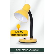 Elarque Masa ve Gece Lambası Esnek Boyunlu Çok Yönlü Masa Lambası, Sarı Renkli ve Ayarlanabilir