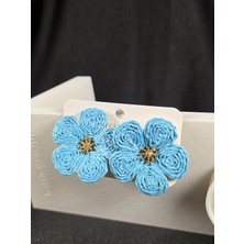 Mia Donna Jewelry Mia Donna Boncuk Işleme 5 Yaprak Çiçek Model Renkli Kadın Yaz Küpesi
