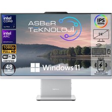 Lenovo Ideacentre AIO 24ILL11 Intel Core ultra 7 256V 16GB Ddr5 Ram 2tb SSD 23.8" Fhd IPS  ıntel Arc 140V WINDOWS 11 Pro kablosuz Klavye Ve mouse Asbertech