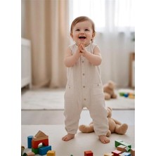 Tiffany Baby Bebek Pinstripes Theme Keten Uzun Tulum Bej 22024