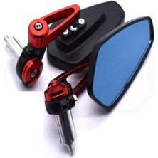 Motoparax Gidon Direksiyan Ayna Seti Ful Cnc Kırmızı