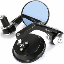 Motoparax Motosiklet Gidon Aynası Cnc Alüminyum Yuvarlak 22MM Nikel