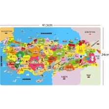 Wi Fro Ahşap Türkiye Haritası Puzzle - Öğrenci Doğum Günü Hediye Eğitici Yapboz Montessori Çocuk Oyuncak