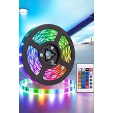 Elarque Masa ve Gece Lambası Rgb Şerit LED Işıklı Kumandalı ve Güç Adaptörlü Set