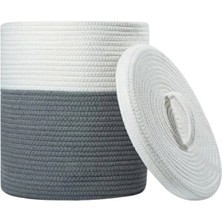 Elarque Çamaşır Sepeti Kapaklı Çok Amaçlı Depolama Sepeti, 30X30 Cm, Düzenleyici ve Organizatör