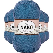 Ematcrt 5 Adet Pırlanta Amigurumi El Örgü Ipi Yünü Turkuaz 3409