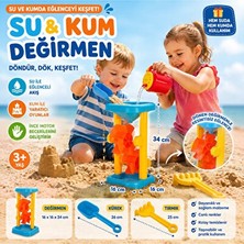 Elarque Plaj Oyuncakları Su ve Kum Değirmeni Oyun Seti - 4 Parça Eğlence Paketi