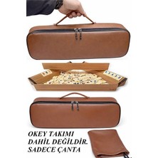 Elarque Pazar Arabası & Çantası Fermuarlı Suni Deri Okey ve Istaka Çantası, Portatif ve Şık