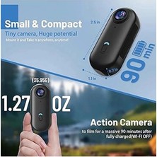 Uzman Toptan Mini Wıfı Aksiyon Kamerası 1080P Taşınabilir Vücut Kamerası Giyilebilir Video Kaydedici Siyah