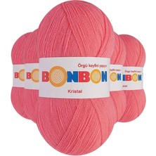 5 Adet Kristal El Örgü Lif Ipi Pembe 98230 - Bonbon Mudanis
