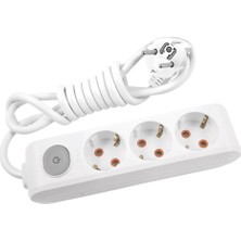 Ematcrt Mey Ithalat® Viko Multi-Let Kablolu Grup Priz 3 Lü 3 Metre
