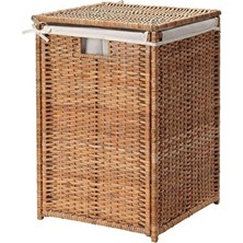 Elarque Çamaşır Sepeti El Yapımı Rattan , Şık ve Dayanıklı Tasarım