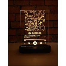 Elarque Masa ve Gece Lambası Istanbul Temalı Spotify Aydınlatmalı Lamba, Şık ve Modern Tasarım