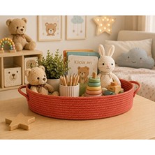 Elarque Sepet Oval Kulplu Çok Amaçlı Organizer, 30X15 cm